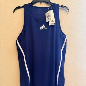 Adidas Blue and White Tank Top